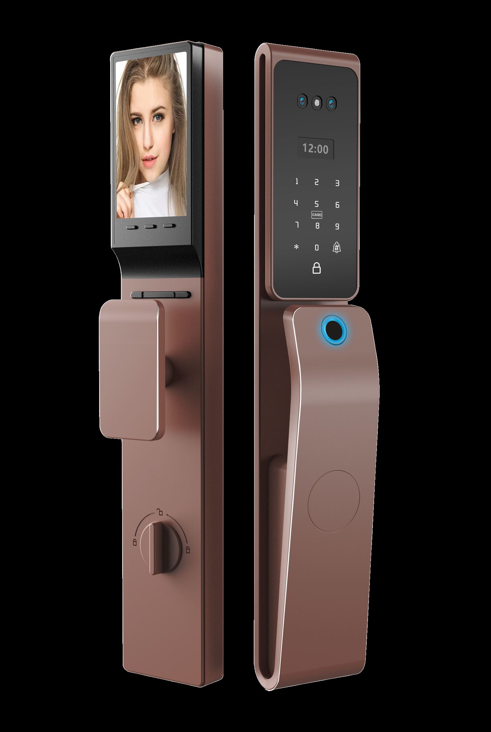 DESF01 Premium 3D Recognition Smart Locks — Mocha Gold